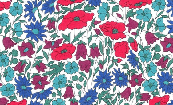 Foulard pointe 109 x 15 cm en Liberty de coton doublé