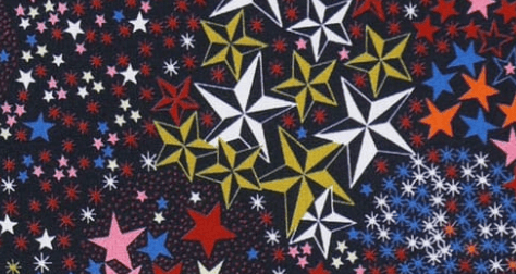 Foulard pointe 109 x 15 cm en Liberty de coton doublé