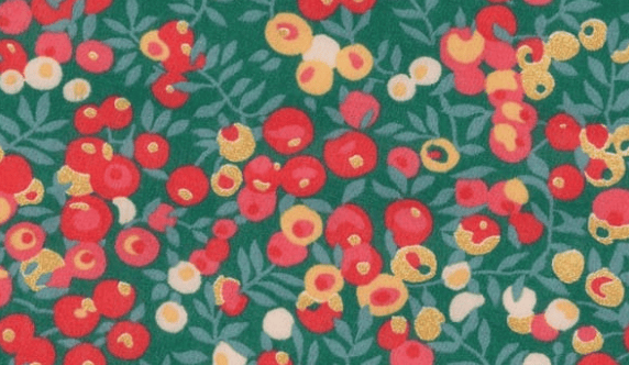 Foulard pointe 109 x 15 cm en Liberty de coton doublé