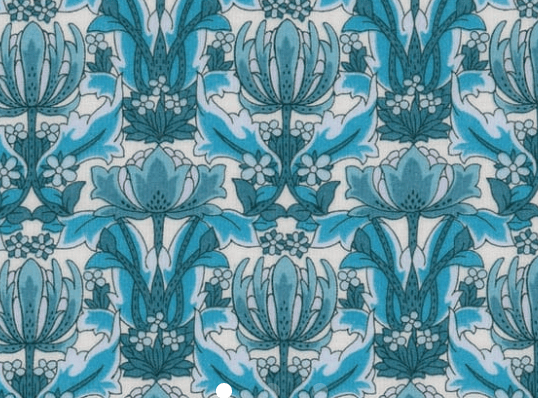 Foulard pointe 109 x 15 cm en Liberty de coton doublé