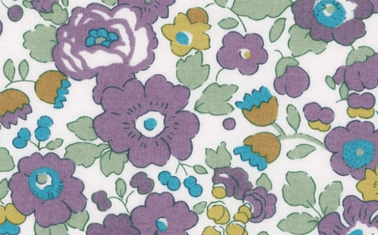 Foulard pointe 109 x 15 cm en Liberty de coton doublé