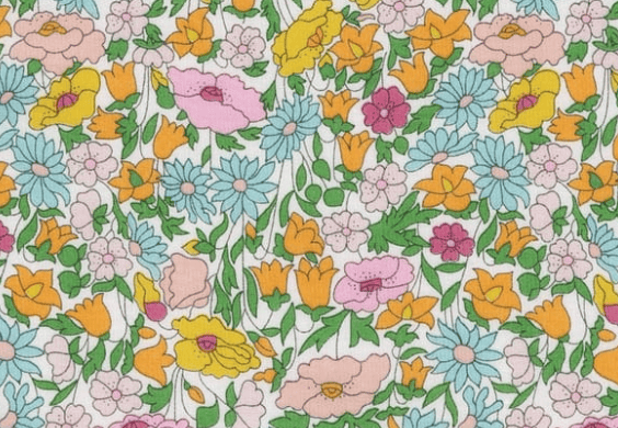 Foulard pointe 109 x 15 cm en Liberty de coton doublé