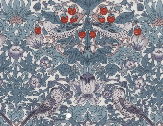 Foulard pointe 109 x 15 cm en Liberty de coton doublé