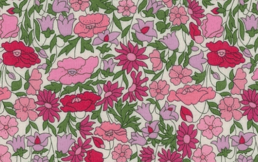 Foulard pointe 109 x 15 cm en Liberty de coton doublé