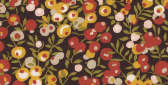 Foulard pointe 109 x 15 cm en Liberty de coton doublé