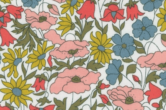 Foulard pointe 109 x 15 cm en Liberty de coton doublé