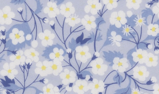 Foulard pointe 109 x 15 cm en Liberty de coton doublé