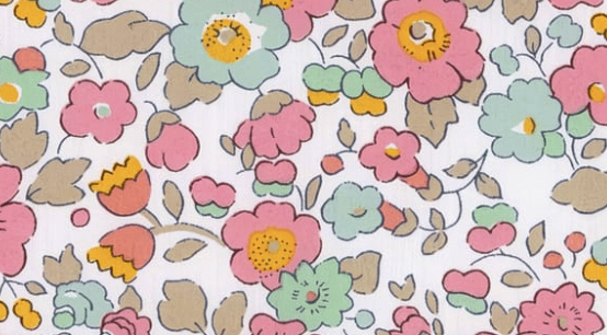 Foulard pointe 109 x 15 cm en Liberty de coton doublé