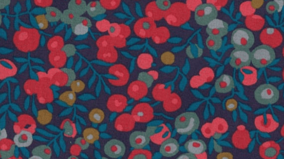 Foulard pointe 109 x 15 cm en Liberty de coton doublé