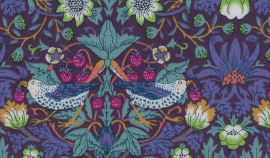 Foulard pointe 109 x 15 cm en Liberty de coton doublé