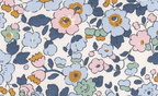 Foulard pointe 109 x 15 cm en Liberty de coton doublé