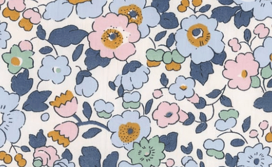 Foulard pointe 109 x 15 cm en Liberty de coton doublé