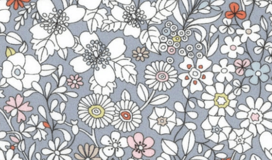 Foulard pointe 109 x 15 cm en Liberty de coton doublé