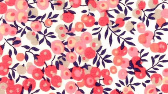 Foulard pointe 109 x 15 cm en Liberty de coton doublé