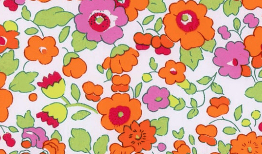 Foulard pointe 109 x 15 cm en Liberty de coton doublé