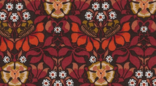 Foulard pointe 109 x 15 cm en Liberty de coton doublé