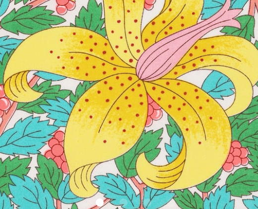 Foulard pointe 109 x 15 cm en Liberty de coton doublé