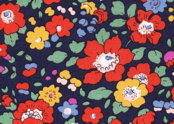 Foulard pointe 109 x 15 cm en Liberty de coton doublé