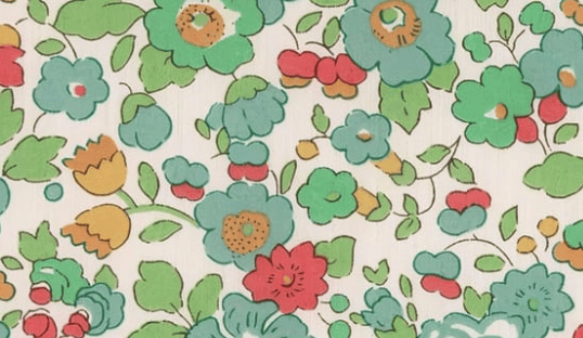 Foulard pointe 109 x 15 cm en Liberty de coton doublé