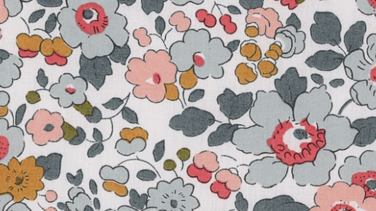 Foulard pointe 109 x 15 cm en Liberty de coton doublé