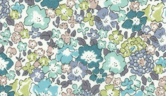 Foulard pointe 109 x 15 cm en Liberty de coton doublé