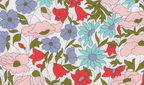 Foulard pointe 109 x 15 cm en Liberty de coton doublé