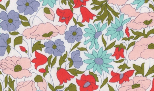 Foulard pointe 109 x 15 cm en Liberty de coton doublé