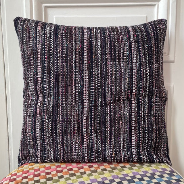 Coussin 50x50cm en tweed tissé et fabriqué en France