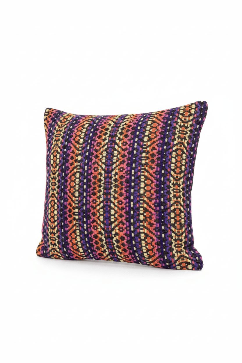 Coussin 50x50cm en tweed tissé et fabriqué en France