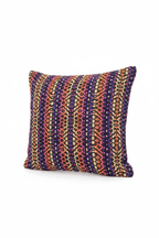 Coussin 50x50cm en tweed tissé et fabriqué en France