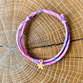 Bracelet Evesome x Le Petit Lien de Paris en Liberty de coton et acier inoxydable doré