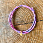 Bracelet Evesome x Le Petit Lien de Paris en Liberty de coton et acier inoxydable doré