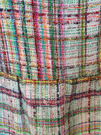 Robe 60’s en tweed multicolore tissé et fabriquée en France