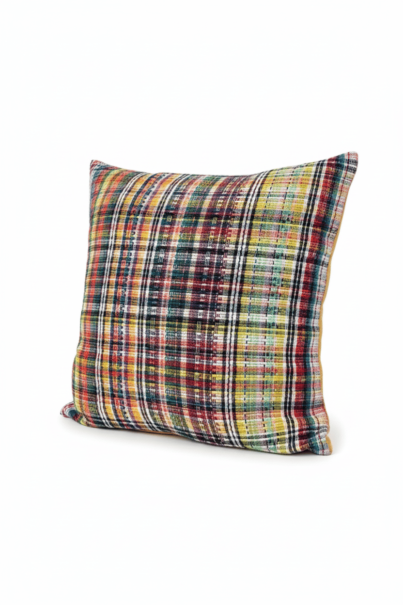 Coussin 50x50cm en tweed tissé et fabriqué en France