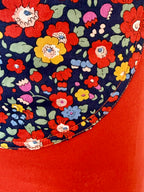 Tablier à volants en coton et Liberty fabriqué en France