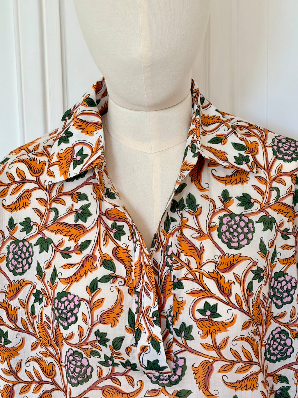 Robe chemise à manches longues