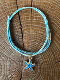 Bracelet Evesome x Le Petit Lien de Paris en Liberty de coton et acier inoxydable doré