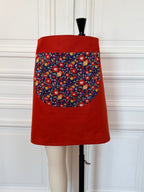 Tablier court en coton et Liberty fabriqué en France