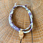 Bracelet Evesome x Le Petit Lien de Paris en Liberty de coton et acier inoxydable doré