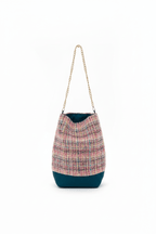 Housse sac Aurélie rose et bleu canard