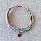 Bracelet Evesome x Le Petit Lien de Paris en Liberty de coton et acier inoxydable doré