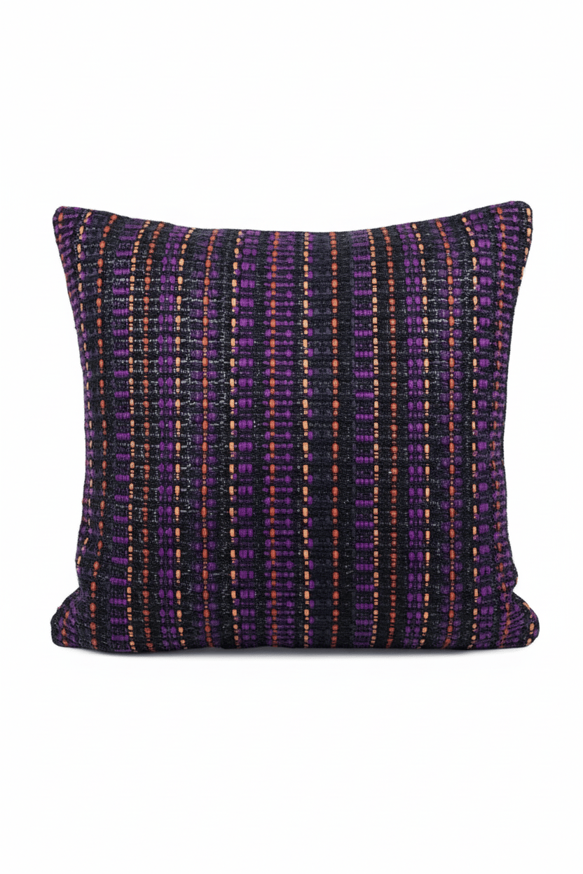 Coussin 50x50cm en tweed tissé et fabriqué en France