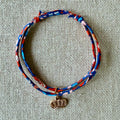 Bracelet Evesome x Le Petit Lien de Paris en Liberty de coton et acier inoxydable doré