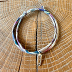 Bracelet Evesome x Le Petit Lien de Paris en Liberty de coton et acier inoxydable argenté