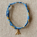 Bracelet Evesome x Le Petit Lien de Paris en Liberty de coton et acier inoxydable doré