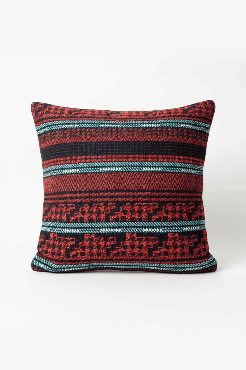 Coussin 50x50cm en tweed tissé et fabriqué en France