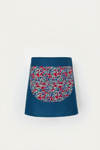Tablier court en coton et Liberty fabriqué en France