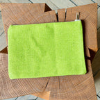Grande pochette boîte de sardines rayée verte 22x15 cm