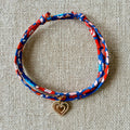 Bracelet Evesome x Le Petit Lien de Paris en Liberty de coton et acier inoxydable doré