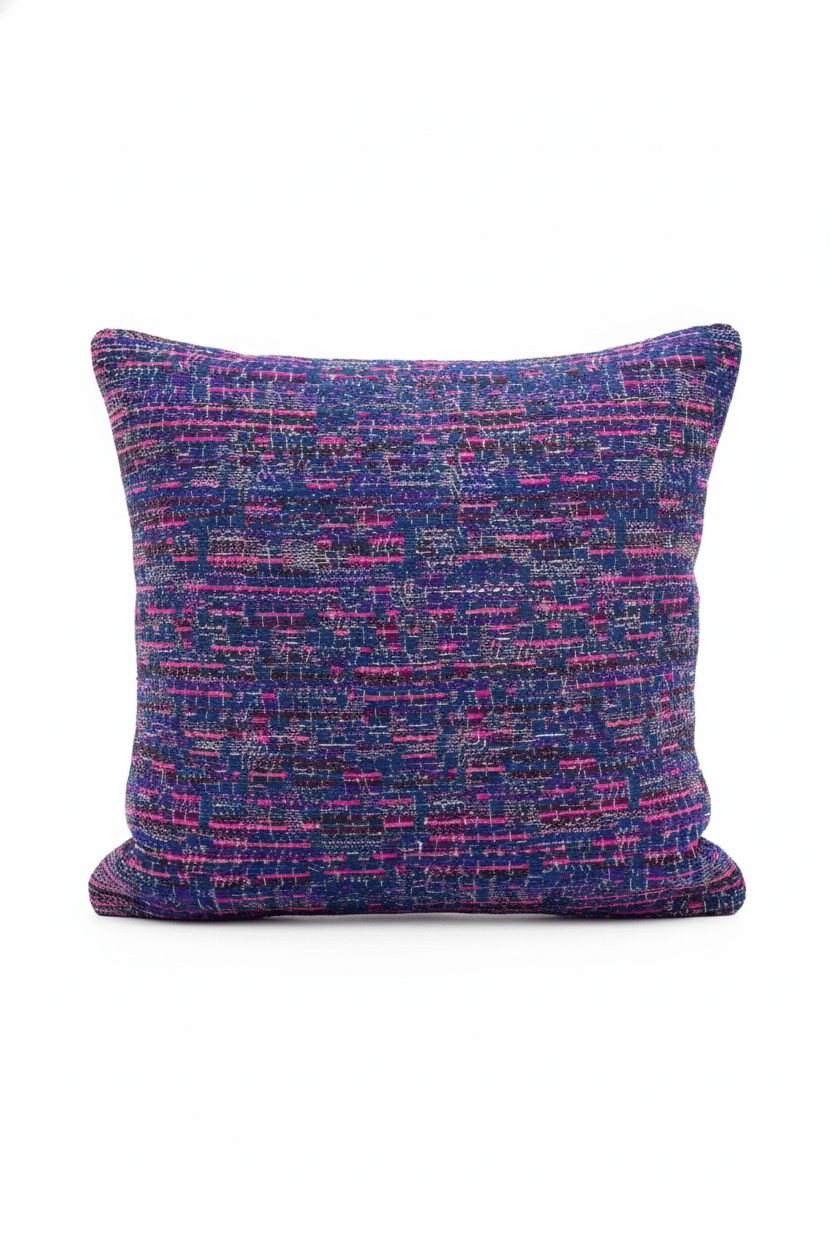 Coussin 50x50cm en tweed tissé et fabriqué en France